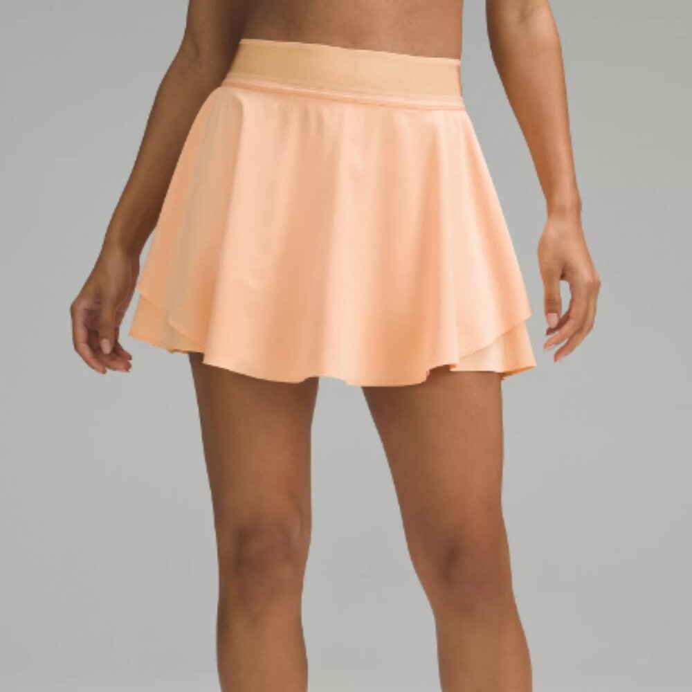 Lululemon Court Rival High-Rise Skirt Long Size 4 Summer Glow (Peach)